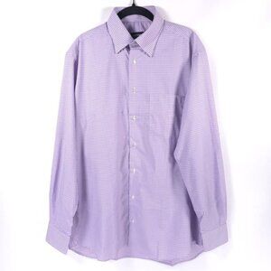 St. Croix ITALY🇮🇹MADE Long Sleeve Gingham Button‎ Up Shirt 100% Cotton LARGE